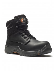 V12 Bison IGS VR600.01 Black Full-Grain Leather Boots